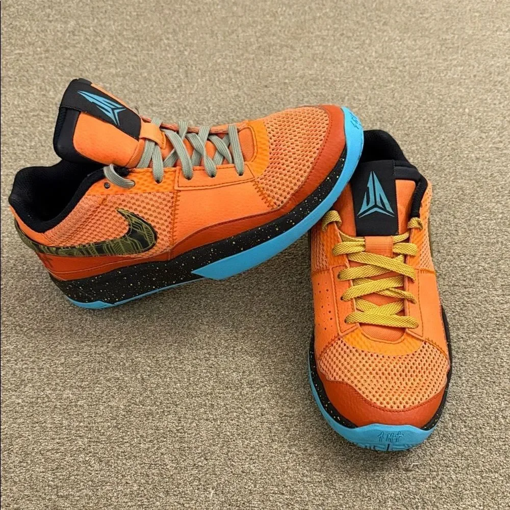 Nike Ja 1 Morant Kids GS Size 6Y Bright Mandarin Optic Yellow Black Blue